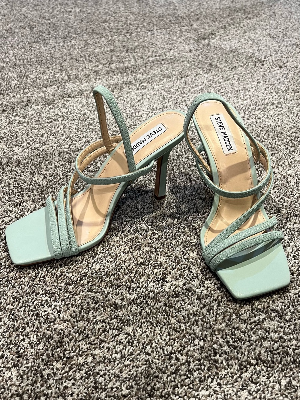 Steve Madden Mint Strappy Stiletto Sandals